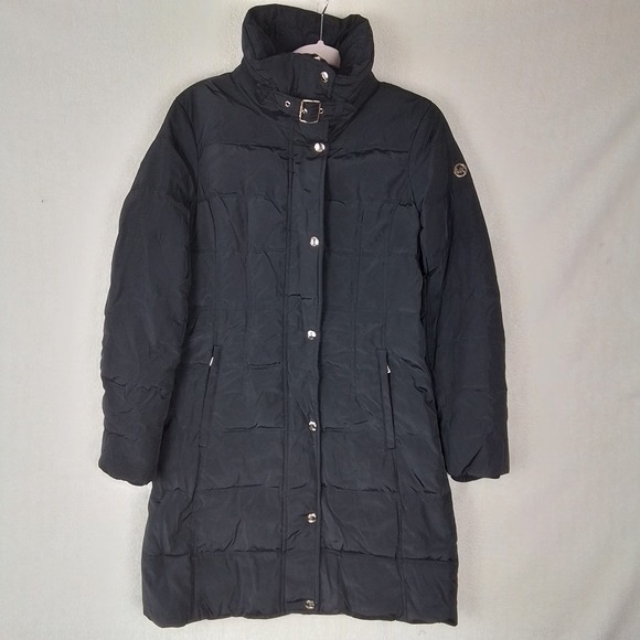 Michael MIchael Kors Mid Length Down Feather‎ Coat Size Small in Black - Picture 1 of 14